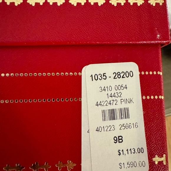 Rene Caovilla Pink and Gold Spiral Heels - Picture 7 of 8